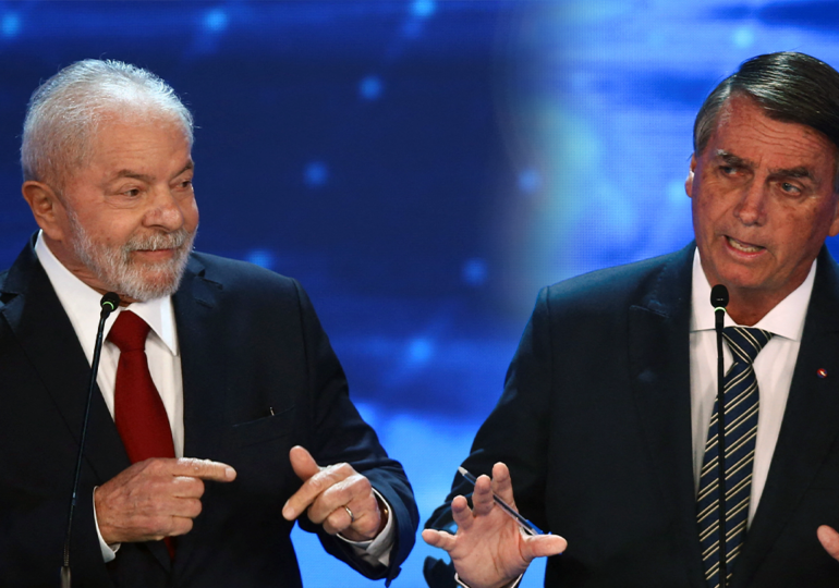Bolsonaro and Lula face each other in a debate prior to the second electoral round in Brazil